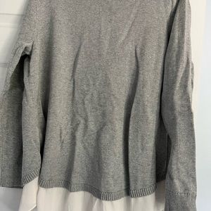 Loft Plus Size Mixed Media Sweater